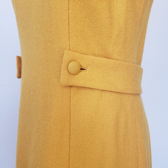 VTG 60s Yellow Mod Dress - Picture 4 of 10